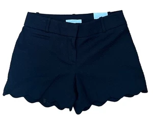Pantalones Cortos Chinos para Mujer Loft Texturizados Riviera Dobladillo Festoneado Negro Talla 00 NUEVO - Imagen 1 de 5