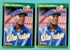 (2) 1989 Donruss The Rookies #1 Gary Sheffield  Rookie Cards - Ex. Condition
