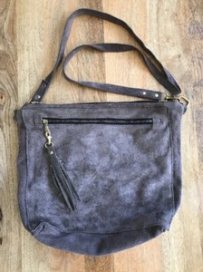 NEW Peachie Handmades Crossbody Bag Purse Handbag Gray With Mint Flower Detail - Picture 1 of 6