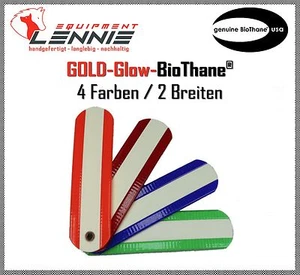Meterware Gold GLOW BioThane®, fluorescente, luminoso, 19 y 25 mm de ancho - Imagen 1 de 7