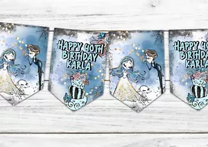 Personalised Corpse Bride Birthday Bunting, Decoration, Banner Party, Halloween - Picture 1 of 1