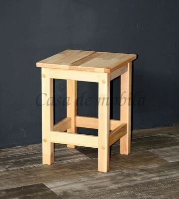 Massivholz Beistell-hocker Kernbuche geölt Sitzhocker Nacht-tisch Blumen bank - Bild 1 von 4