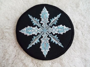 Snowflake 3-3/4" Embroidered Iron-on Patch (E39) - Picture 1 of 1