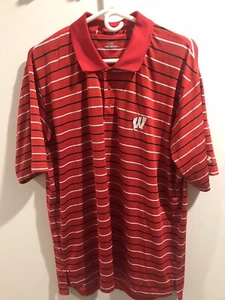 Under Armour Heat Gear Men's Loose Fit Golf Polo Shirt Large Wisconsin badgers - Picture 1 of 6