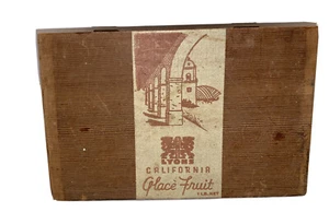 Lyons California Glace Früchte Konfekt Holz Holz Bonboniere Vintage  - Bild 1 von 8