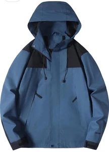 Men's Outdoor Sports Waterproof Hooded Rain Jacket Windproof Jacket - Picture 1 of 11