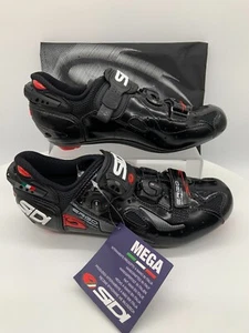 SiDi Ergo 4 Carbon Mega EU 40 US M7.5 W9 Black Mesh Road Shoes 3-bolt Italy NEW - Picture 1 of 8