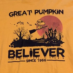 Peanuts Snoopy Great Pumpkin Believer Since 1966 Halloween Shirt 2XL - Picture 1 of 4