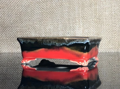 Bonsai pot, handmade, Ceramics, glazed pot , 3 layers of colored glaze - Image 1 of 4