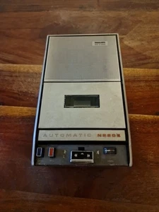 PHILIPS N2203 AUTOMATIC VINTAGE 70er JAHRE CASSETTE TAPE RECORDER WIE GESEHEN  - Bild 1 von 8