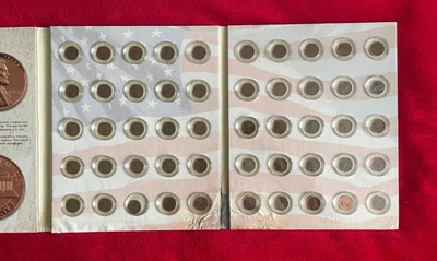 50 LINCOLN CENTS 1909 - 1958 COMPLETE DATE RUN AVG CIRCULATED SOME HIGHER GRADE - Image 1 of 4