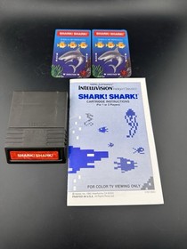 Shark! Shark! - Intellivision - w/ Manual & Two Overlays - Tested & Works