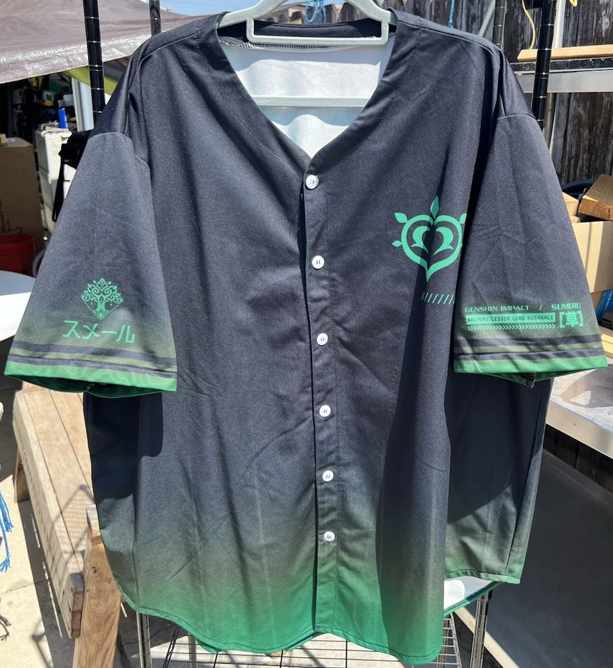 Camiseta deportiva de béisbol Sumero Dendro Genshin Impact estética ropa de calle talla XXL Foto 1 de 3
