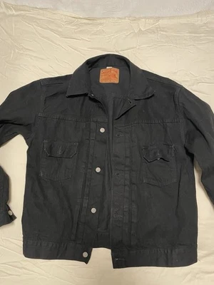 Chaqueta vaquera con ribete Sugar Cane negra tipo 2 talla 44 camionero jean Foto 1 de 3