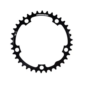 Pacco strada 5 bracci d.130 stronglight dural 38 denti interno nero tipo shimano - Foto 1 di 1