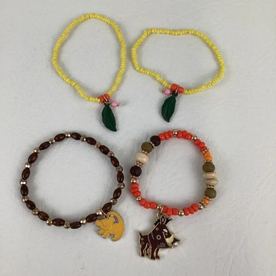 Disney The Lion King on Broadway Bead Stretch Charm Bracelet Lot Baby Simba Set - Image 1 of 4