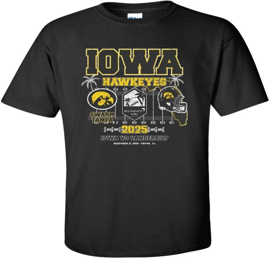 Reliaquest Bowl 2025 Iowa Hawkeyes - Camiseta Negra Juvenil Foto 1 de 1
