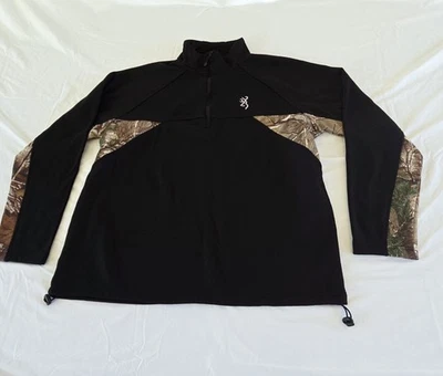 Browning Fleece Pullover Jacket Men's Large  1/4 Zip Buckmark Logo Hunting - Image 1 of 4