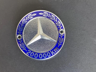 Mercedes-Benz 200000 Km Club Grille Silver Emblem Badge Vintage 1960's - image 1 of 4