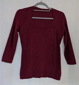 Jumper Austin Reed Quality Vintage S Cerise Pink Knit Double Hemline, Cuff/Neck - Picture 1 of 8