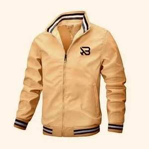 Casual Embroidered Jacket Men Outerwear Mandarin Sportswear Mens Jackets New US - Picture 1 of 5