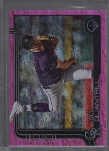 Cal Quantrill 2025 Topps Series One Pink Sand Glitter Parallel Rockies - Bild 1 von 2