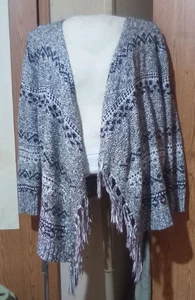 Old Navy Gray And Black Open Face Cardigan Size XL, Very Nice  - Picture 1 of 4