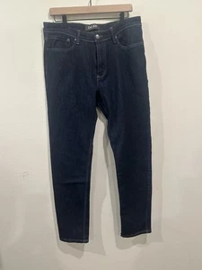 DUER Jeans Men’s Dark Blue L2X Slim Fit Tapered Mid Rise Logo Size 34x32 - Picture 1 of 8