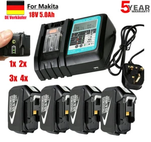 Batería de repuesto original 18V para Makita BL1850B 5Ah LXT-400 Li-ion BL1860B y cargador - Imagen 1 de 21