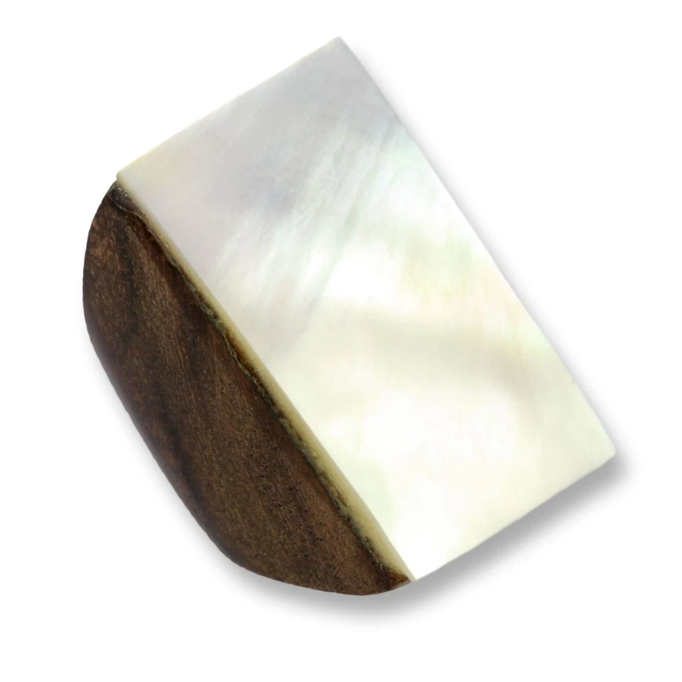Edler Ring Holz Holzring Perlmutt Muschel Natur Schmuck / diverse Größen AR167 - Bild 1 von 1