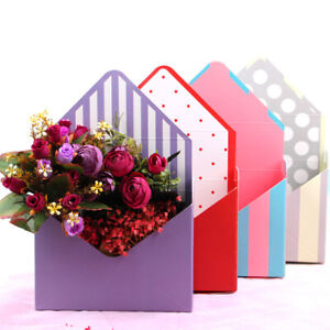 Creative Envelope Folding Flower Florist Bouquet Storage Box Wedding Party AU