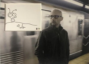 Moby  *HAND SIGNED*  16x12 mounted display  ~  AUTOGRAPH And Sketch  BECKETT BAS - Picture 1 of 1