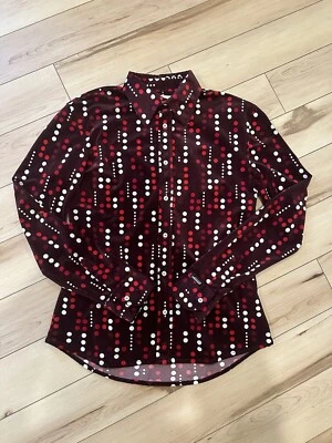 Vintage Diesel SuperShirt Abstract Geometric Disco Velour Italy Made Size XL - Image 1 of 4
