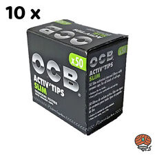 10 Pack OCB Activ Tips Slim Aktivkohle Filter à 50 Stück