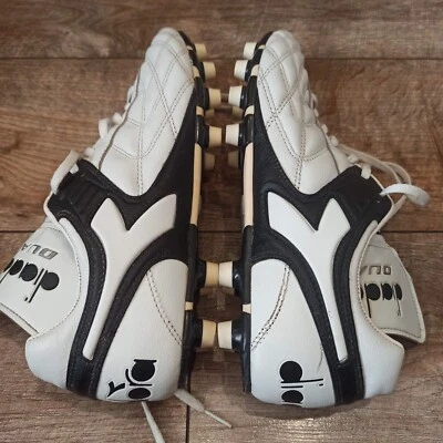 Botines de fútbol Diadora Dual MD PU botas de fútbol Italia blanco/negro EE. UU. 9,5 EUR 44 Foto 1 de 4