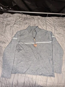 Obermeyer 1/4 Zip Pullover Jacket. 50/50 Merino Wool, Acrylic. Mens Medium - Picture 1 of 10