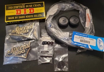 1970-84 YAMAHA XS650 KIT emblem, cam chain, Throttle cable, more - Image 1 of 4