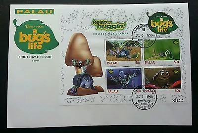 Palau Cartoon 1998 Worm Insect Fly Mushroom Animation (FDC) *rare - Image 1 of 4