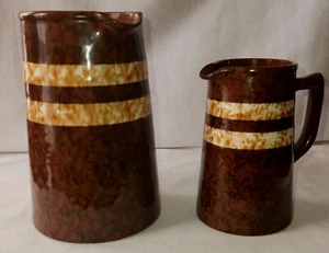 Jarra de loza vintage Ellgreave Pottery Burslem (juego de 2) - Imagen 1 de 6