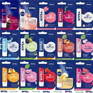 BÁLSAMO DE CUIDADO LABIAL NIVEA Todo tipo Serie 24 horas Melt-In Bolsillo Original Talla 4,8 g - Imagen 1 de 37