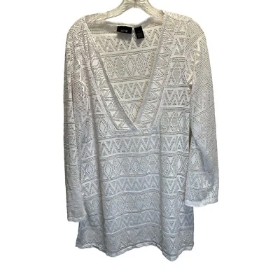 Apt 9 Traje de baño blanco de encaje cubre mujer talla pequeña’s Foto 1 de 4