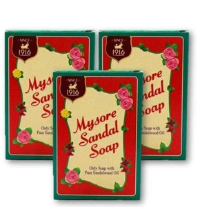 6 X Mysore Sandal Soap Natural Sandalwood For Skin Care- 75 Graml, 200% Original - Picture 1 of 8