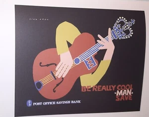 1960's Public Info poster- Post office savings bank, be really cool save man GPO - Picture 1 of 1