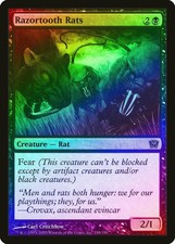 Razortooth Rats FOIL 9th Edition PLD Black Common MAGIC MTG CARD ABUGames
