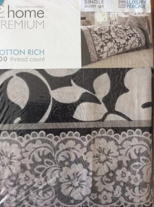 Victoriana Black SINGLE QUILT COVER AND PILLOWCASE - Picture 1 of 6