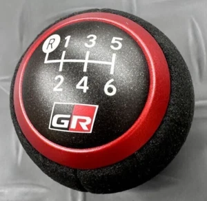 Toyota Yaris GR GRMN Shift Knob MT Ultra - Suede Light Red JAPAN NEW Authentic - Picture 1 of 5