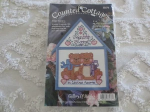 BUCILLA Gallery of Stitches BEARY FRIENDS Cross Stitch KIT #33576 - 4" x 6" - Picture 1 of 2