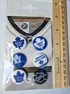 Toronto Maple Leaf Hockey team lot Pinback Button Pin NHL NWT - Picture 1 of 2