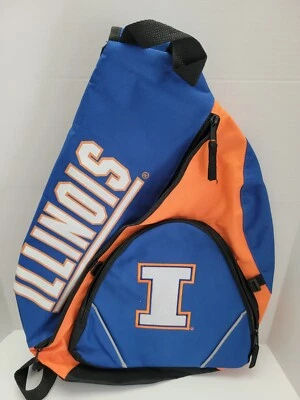 University Illinois Fighting Illini CollegeTeam Sling Backpack New w/o Tag - Image 1 of 4