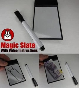 MAGIC SWITCH WHITE BOARD TRICK DRAWING TRANSFORM NOTE COIN RING SLATE FLICK FLIP - Picture 1 of 5